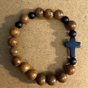 Rosary bead bracelet